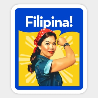 Strong Women, Filipino American Filipina Rosie the Riviter Sticker